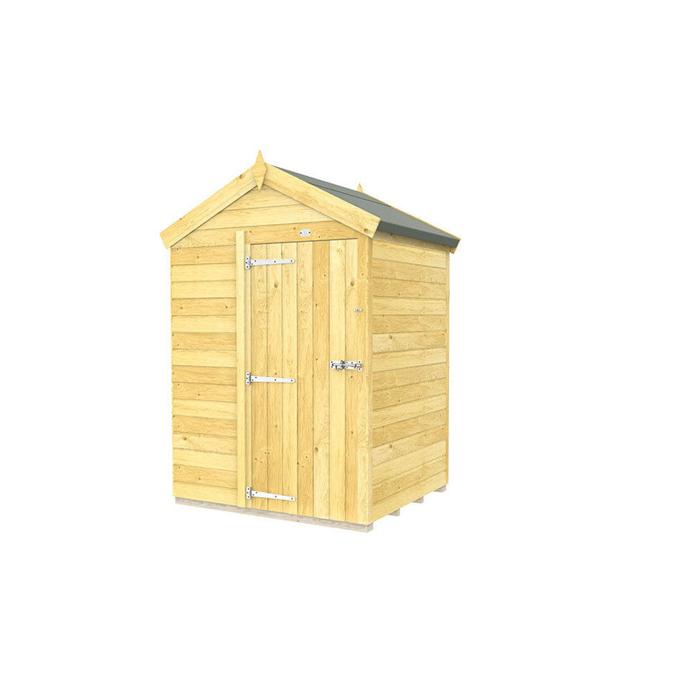 5ft x 4ft Apex Shed - Single Door without Windows