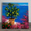 R.TELFORD Coastal Plants & Flowers Wall Decor on Ceramic
