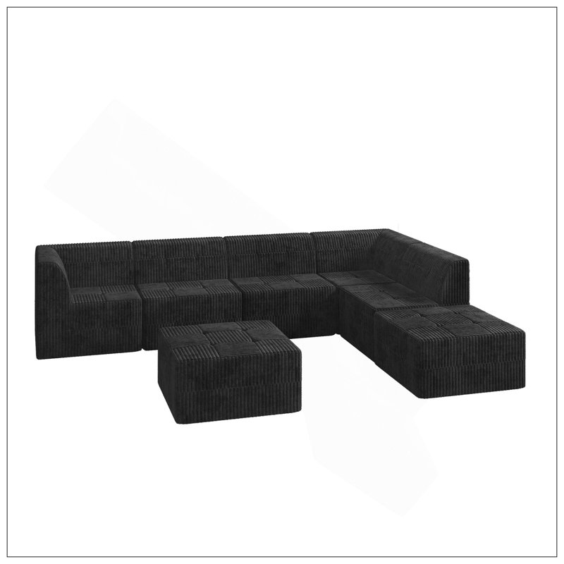 Canapé L, Noir