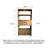 Modern Minimalist Old Elm Wood Five-Drawer Storage Floor-Standing Bookcase