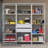Madesa Garage Storage Rack with 2 Drawers and Open Shelves 74"L Multiuse Modular Organization Cabinet for Tools - White-1439033102
