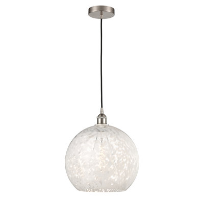 Mini-luminaire suspendu à cordon 1 lumière Edison White Mouchette 6 po-616-G1216