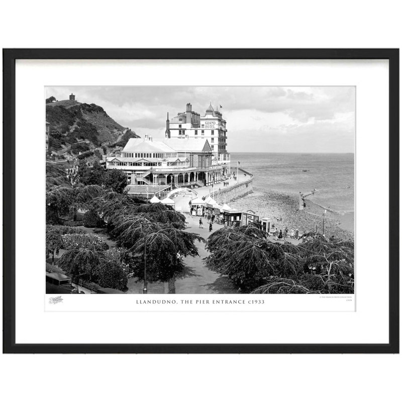 Llandudno, the Pier Entrance C1933 1 Piece Single Picture Frame Wall Art, 28cm H x 36cm W x 2.3cm D