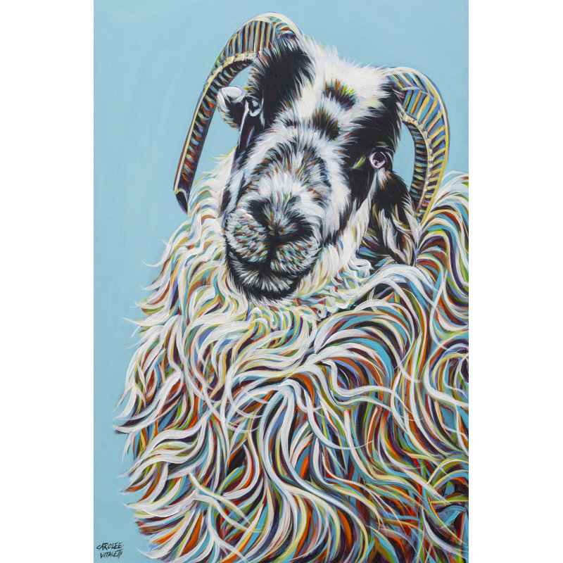 Colorful Ram by Carolee Vitaletti - Wrapped Canvas Print, 46 cm H x 30 cm W