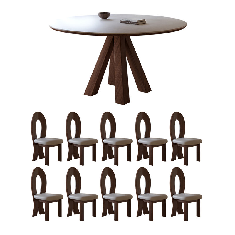 Ensemble de tables rondes Vintage, H 29,52 po x L 62,99 po x l 62,99 po