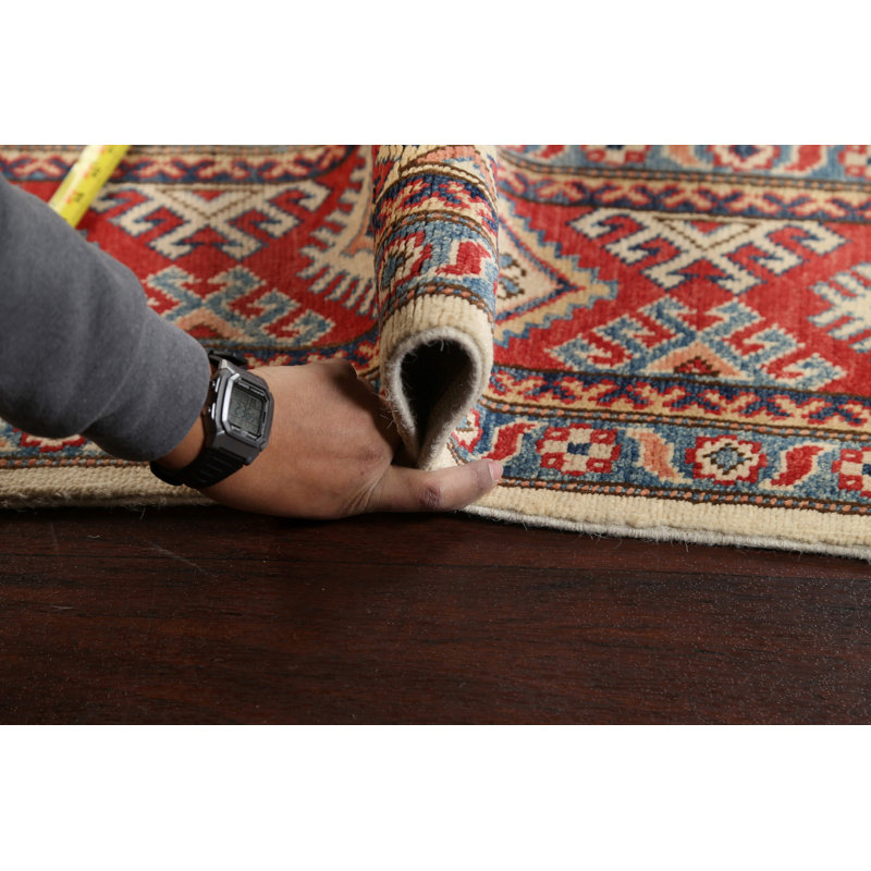 Tapis ivoire noué à la main de conception unique 6 pi 0 po x 9 pi 0 po