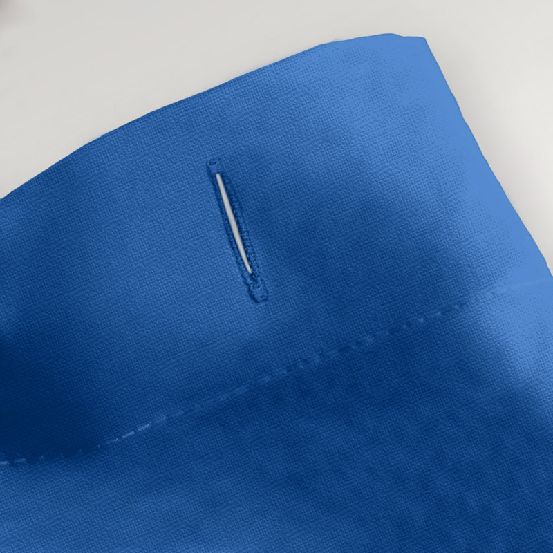 Rideau de douche Dallas, Bleu royal / argent / bleu marine, Non