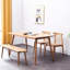 Banc en bois de chêne massif pour l'intérieur de la maison - Demi-rond, solide, polyvalent, décor naturel, ajoute du style