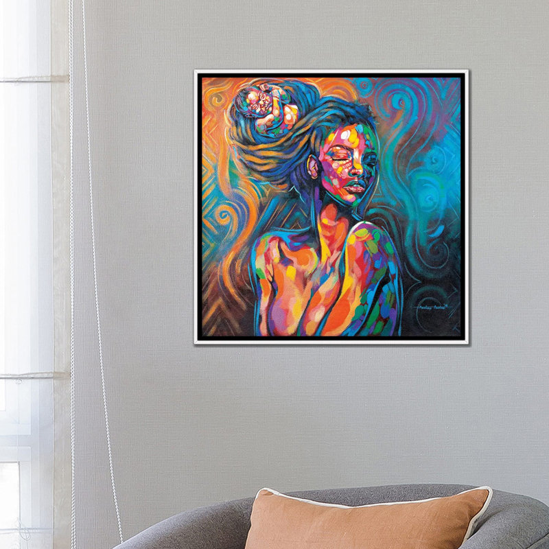 « Unbreakable Bond » par Akintayo Akintobi, reproduction d’art, H 26 po x l 26 po x P 1,5 po, Toile blanche encadrée