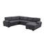 Canapé-lit modulaire en tissu (lit escamotable) de 118 po de large Aine-12520871