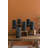  Tall Black Clay Jack-O-Lantern Luminary – 8" Tall Halloween Decor-1071778294