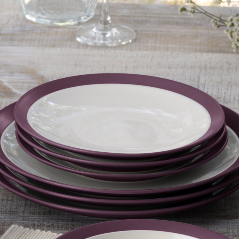 Noritake Colorwave Curve Salad Plates, 8-1/2", Burgundy