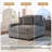 Stephania Upholstered Light Gray Faux Rabbit Fur Flannel Armchair with Pillow Back, One Arm Single Chair Module Part For Sectional Sofa-966329386