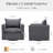 Hendina Upholstered Swivel Armchair-305298277