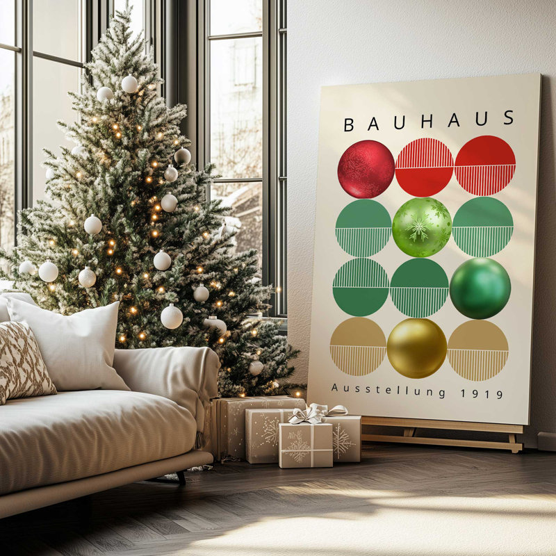 «Bauhaus Holiday Ornament», reproduction d'affiche sur toile, Toile tendue, H 30 po x l 20 po