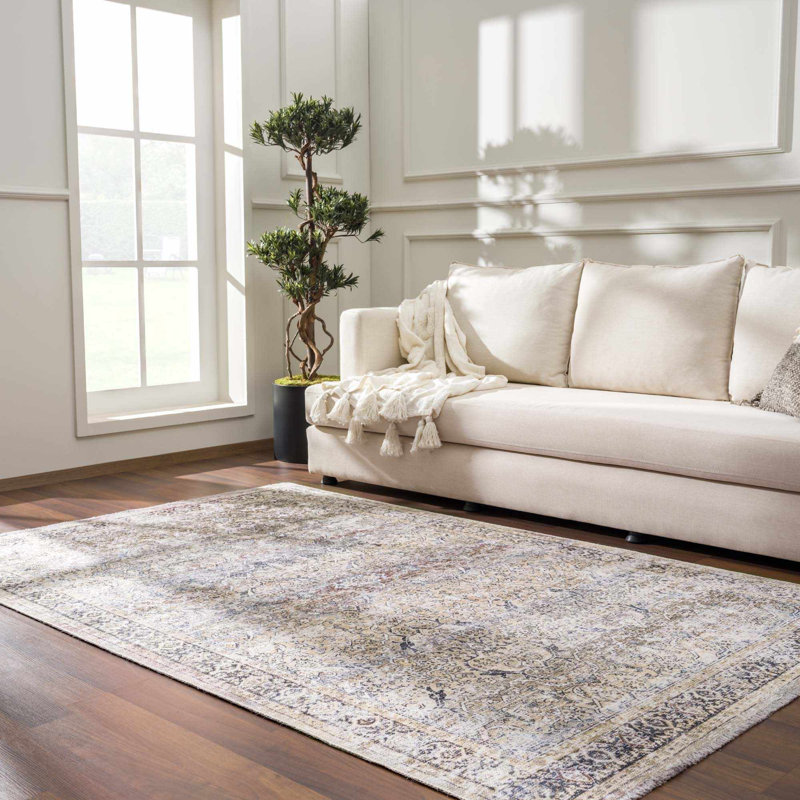 Tapis oriental vert lavable à la machine Jaelyne Boho, Rectangle 8 pi 6 po x 11 pi 6 po