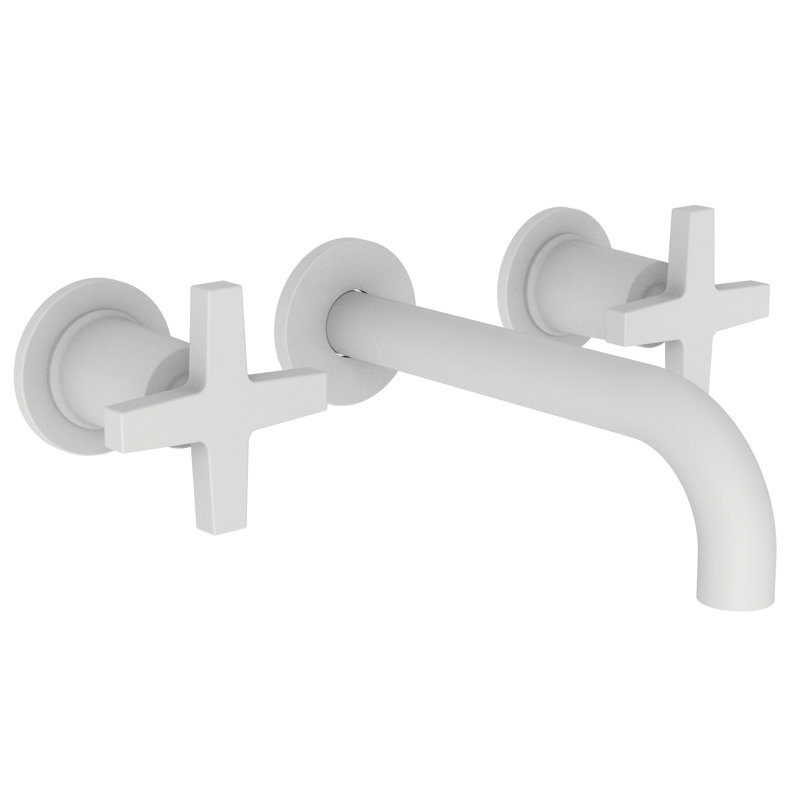 Dorrance Wall Mount Bathroom Faucet, Matte White