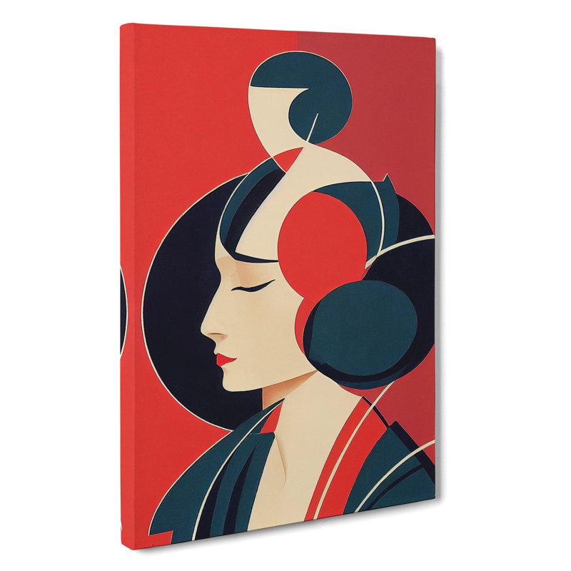 Woman Art Deco No.5 - Wrapped Canvas, 50cm H x 35cm W x 3cm D