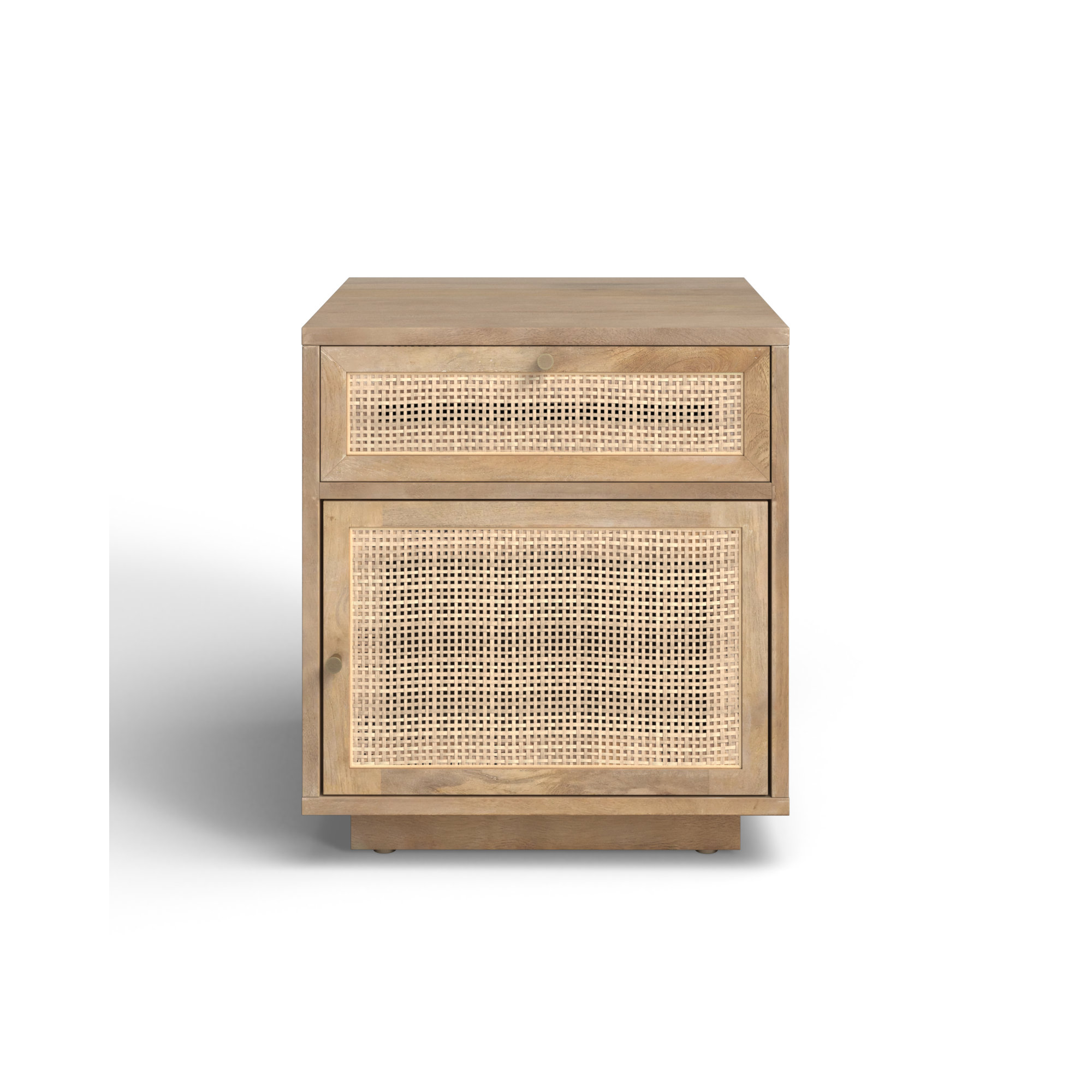 Cinna End Table With Storage, Light Brown