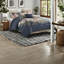 Ensembles de literie élégants en coton bleu marine, style pour les chambres confortables
