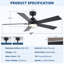 Ventilateur de plafond à DEL 52 po-126724656