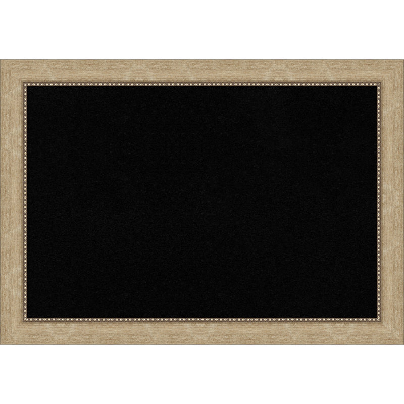 Black Cork Board, Astor Champagne Frame - Bulletin Board, Organization Board, Pin Board