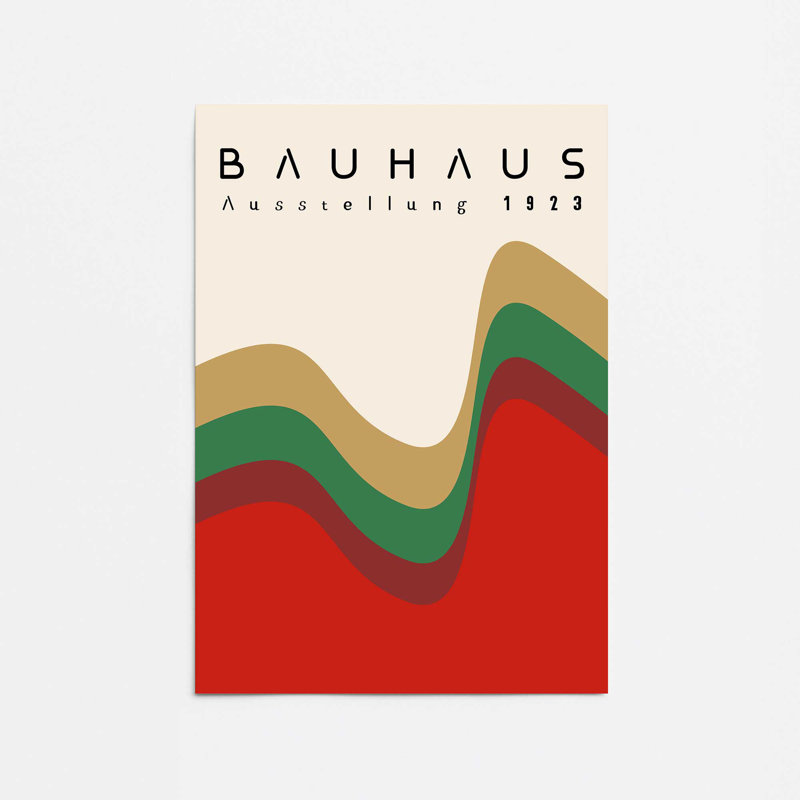 Bauhaus Retro Waves II, Papier, H 14 po x l 11 po