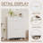 Fluted Slim Shoe Cabinet with 2 Drawers and 2 Flip Drawers | Adjustable Shelves, Holds 16‑25 Pairs of Shoes, Gold Metal Handles, Narrow Storage for Entryway or Hallway (Modern Classic Design)-301677352