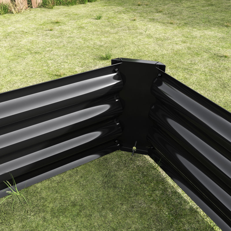 Metal Raised Planter 421Ft For Plants And Herbs, Black, & Long - Lasting Garden Bed, Rectangle Flowers, Plants, Vegetables Rust Proof, Easy To Assemble
