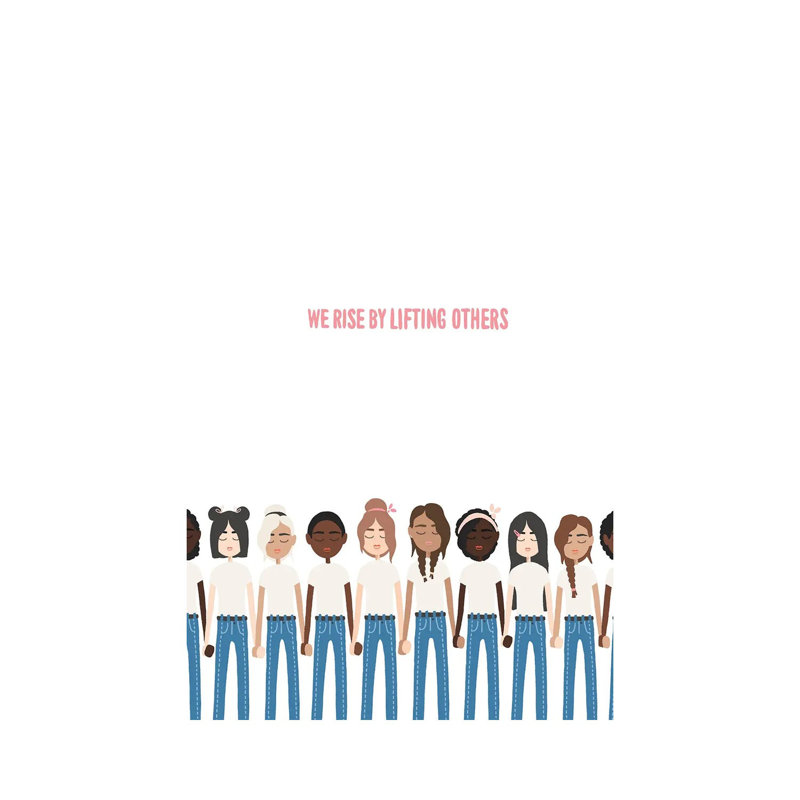 We Rise By Lifting Others by The Beau Studio - Wrapped Canvas Print, 30.48cm H x 30.48cm W x 1.905cm D