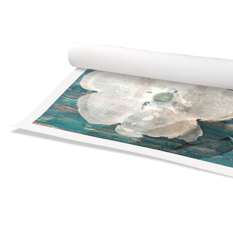 Crème de fleur - peinture sans cadre, H 20 po x l 20 po x P 0,1 po