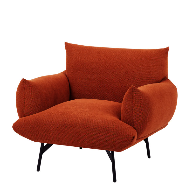 Fauteuil d'appoint rembourré simple surdimensionné Living, Rouge