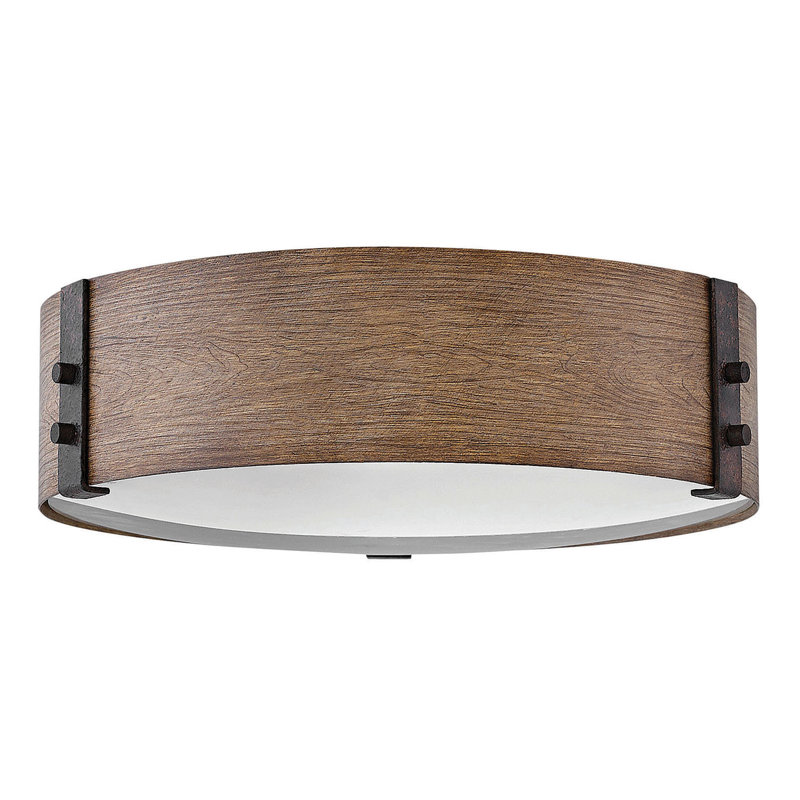 Plafonnier encastré d'extérieur 3 lumières Sawyer, Zinc vieilli