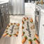 Couronne de carotte avec lapin, ensemble de 2 tapis de cuisine