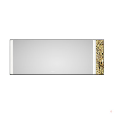 Miroir de salle de bain 96 po à DEL 96 po avec rétroéclairage, miroir de salle de bain mural à mémoire de forme antibuée réglable