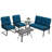Alekto 4 - Person Patio Conversation Sets with Cushions-1237307664