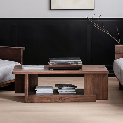 Table basse en bois massif Simple Leisure