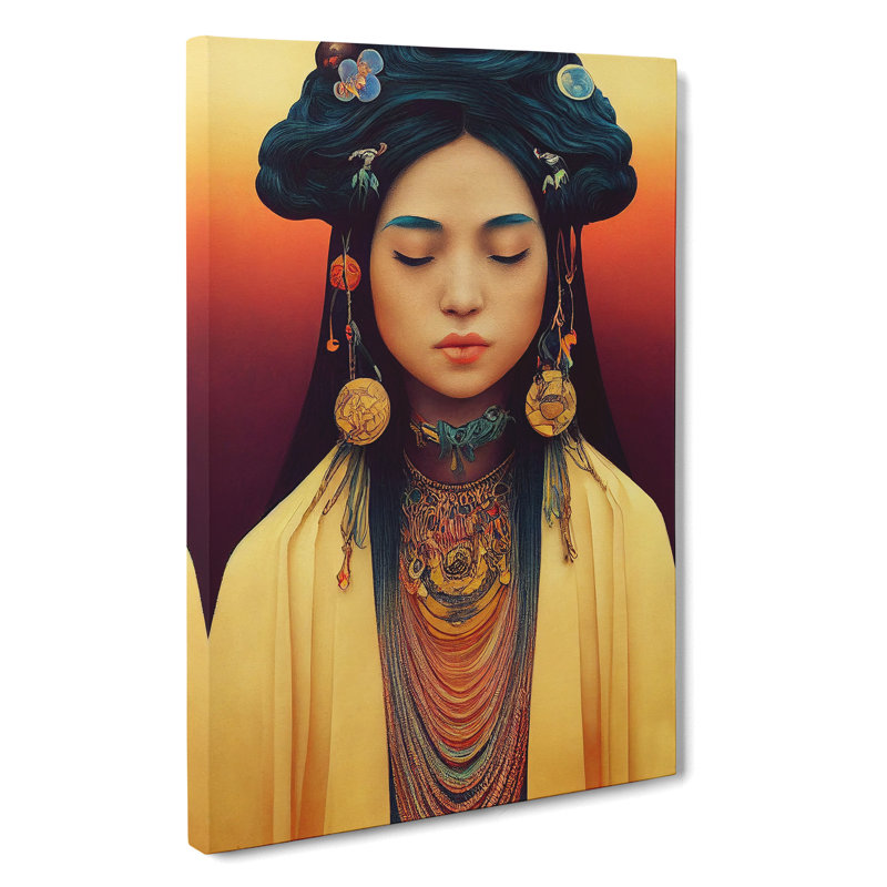 The Beautiful Woman - Wrapped Canvas Print, 50cm H x 35cm W x 3cm D