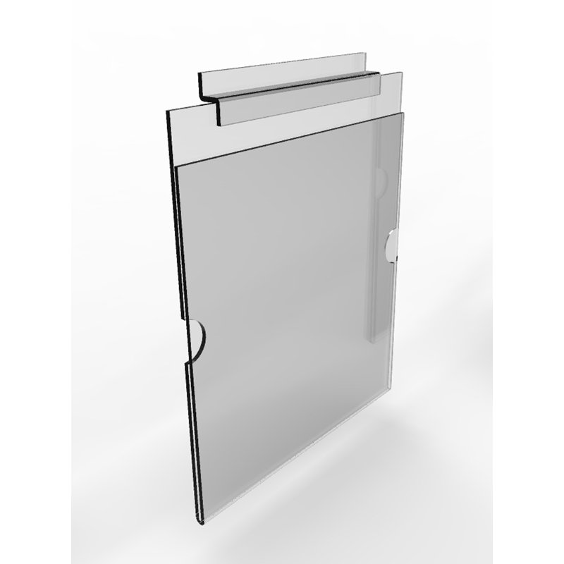 Bac en plastique à lattes, H 10,3 po x l 8,5 po x P 1 po, Gris