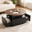Alpena Round LED Coffee Table with 2 Drawers-1329082382