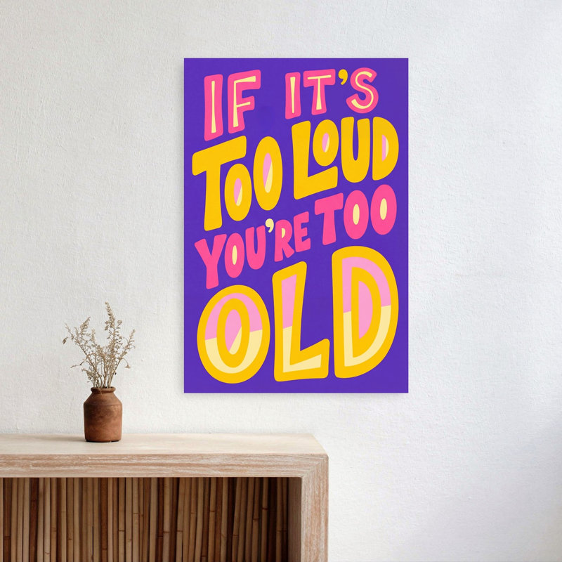 «Retro Loud Age», impression d'art ludique et coloré, 24" H x 16" W