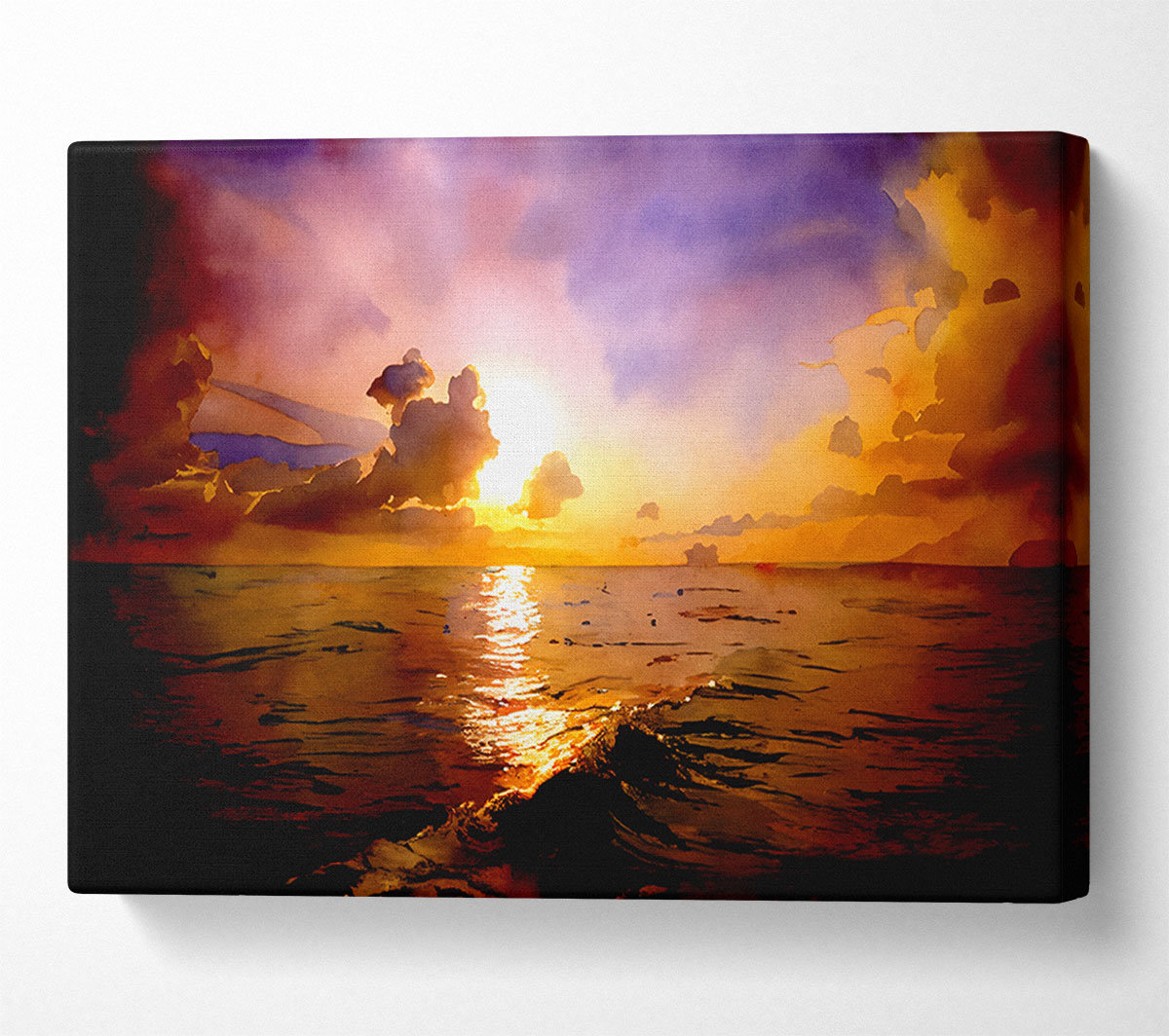 House of Hampton Sea Sunset Skies - Wrapped Canvas Art Prints | Wayfair ...