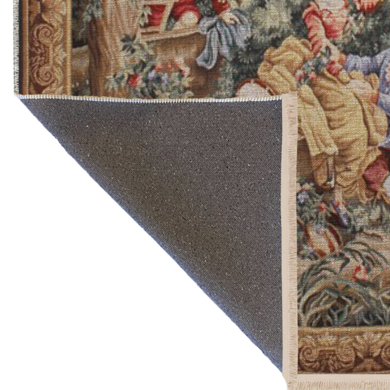 Tapis décoratif multicolore à motif de tapisserie multicolore, Tapis de couloir 2 pi 8 po x 6 pi 7 po
