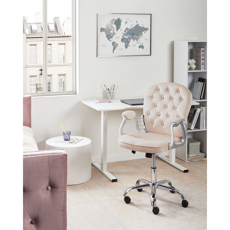 PRINCESS Velvet Office Chair, Beige