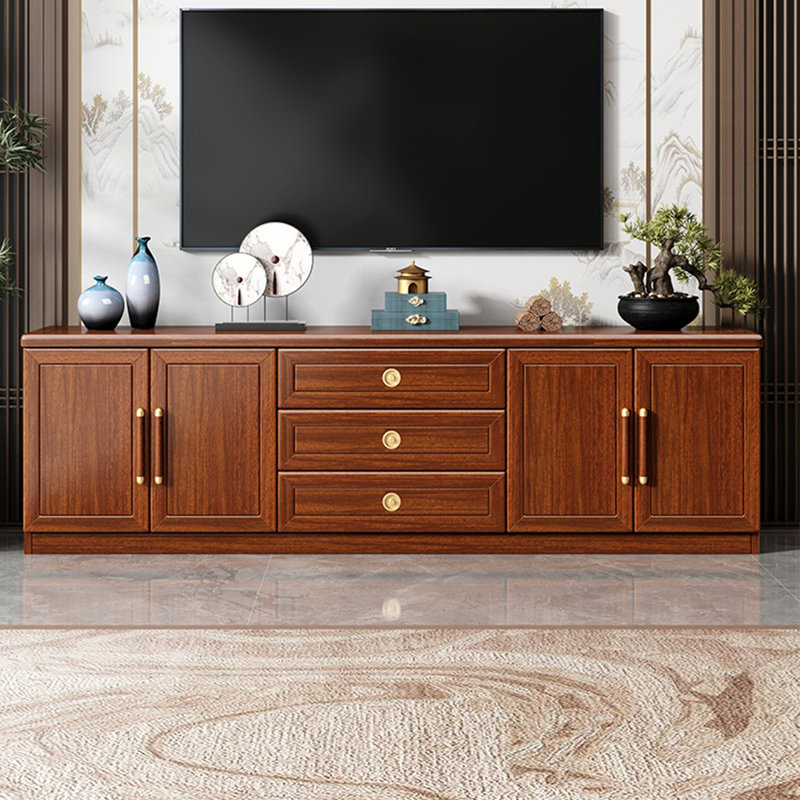 Solid wood retro style home TV stand