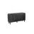 59'' Farmhouse Curved Vintage Storage  Sideboard With  Large Wooden Handles, Vertical Wood Grain Carving And Adjustable Shelves  For Kitchen,Dining Room (Antique Black)-276033957