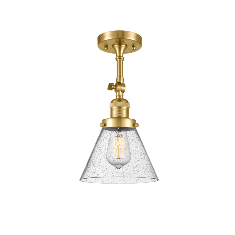 Appliquee à bras 1 lumière cône Aldona, Or satiné