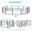 60cm H Panel Metal Exercise Pen With Door