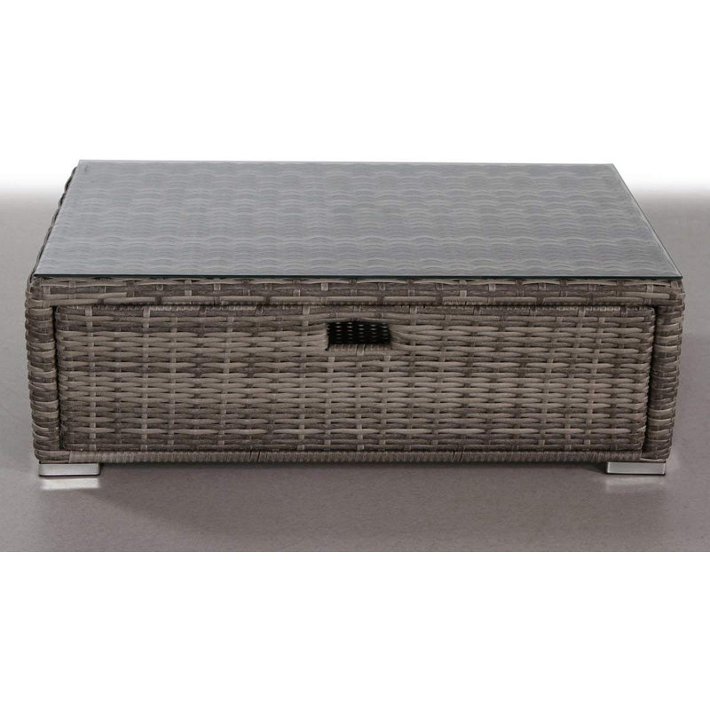 Fully Assembled Glass Outdoor Coffee Table
