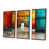 Toile avec cadre flottant brun